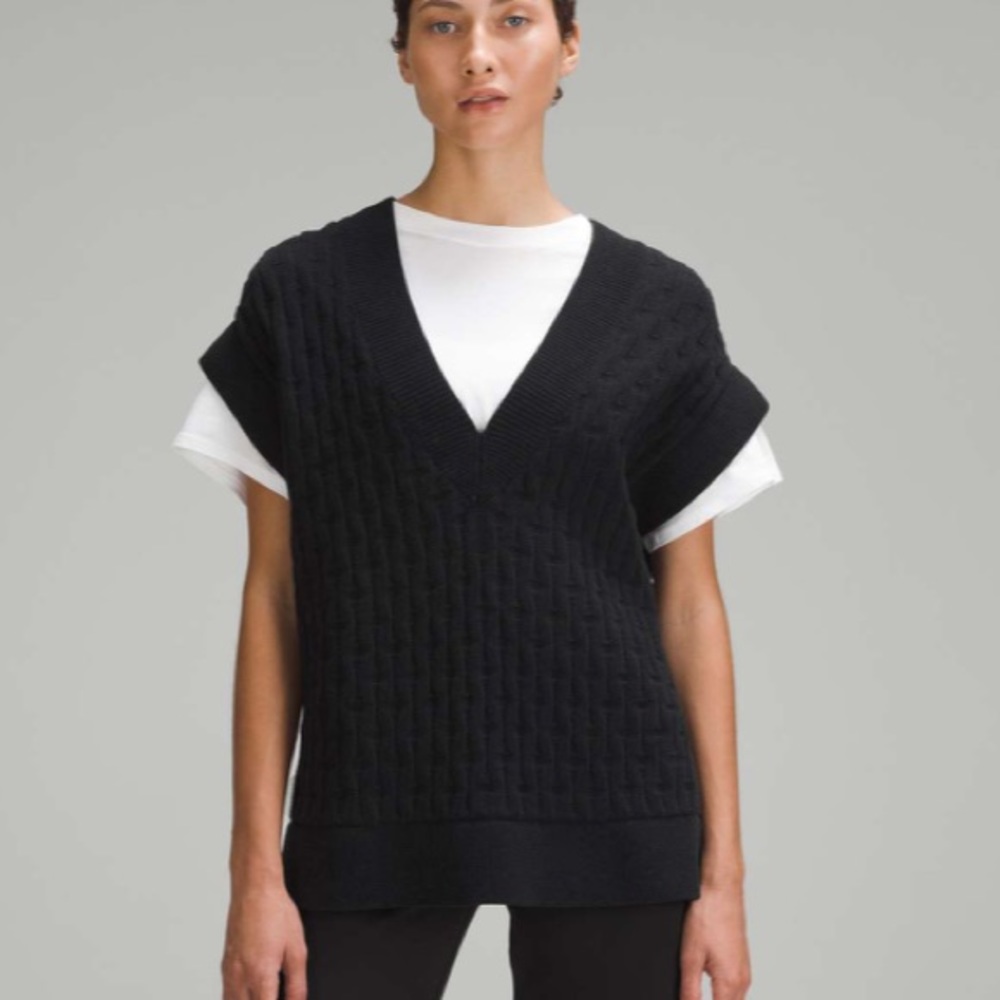 LULULEMON Cable-Knit Relaxed-Fit Sweater Vest